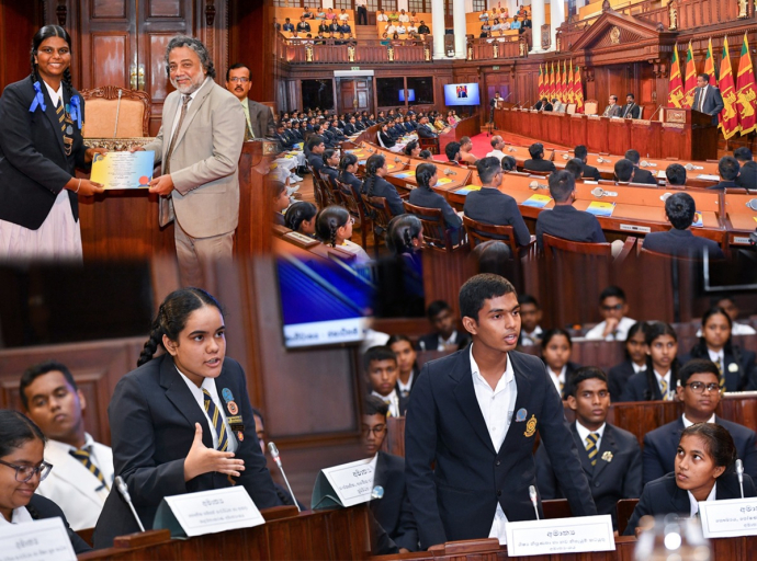 කඩුවෙල බෝමිරිය මධ්‍ය මහා විද්‍යාලයේ ශිෂ්‍ය පාර්ලිමේන්තුවේ මංගල සැසිවාරය ජනාධිපති ලේකම් කාර්යා‍ලයේදී